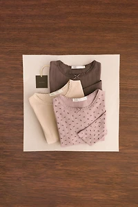 ZARA TIMELESS - THREE-PACK OF RIBBED T-SHIRTS