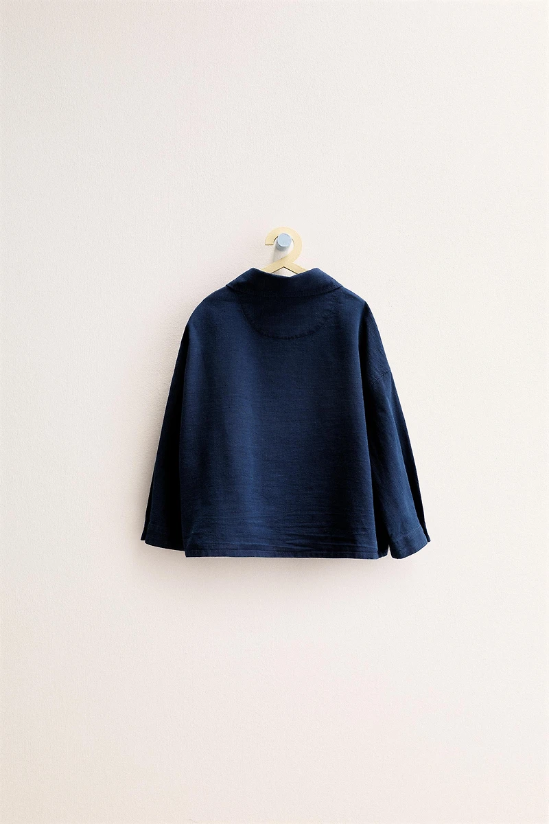 ZARA TIMELESS - CHECK SHIRT WITH COTTON AND LINEN