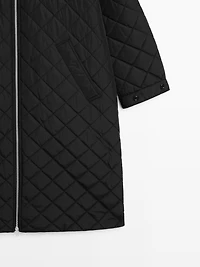 Parka longue matelassée oversize déperlante