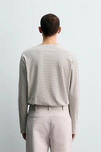 STRIPED JACQUARD T-SHIRT