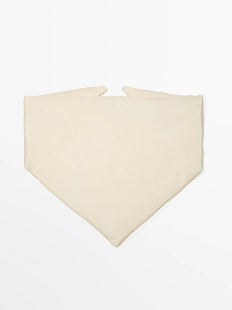 Quilted 100% silk bandana