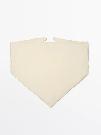 Quilted 100% silk bandana