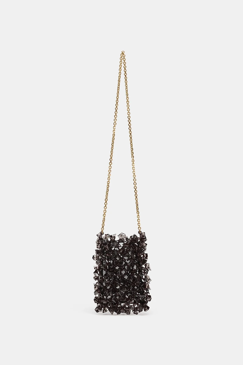 BEADED BUCKET BAG