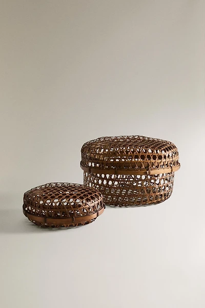BAMBOO BASKET WITH LID