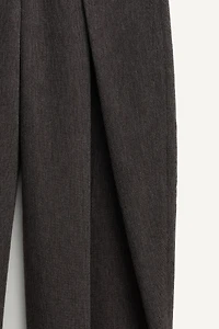 LIMITED EDITION WOOL BLEND VOLUME PLEATED PANTS