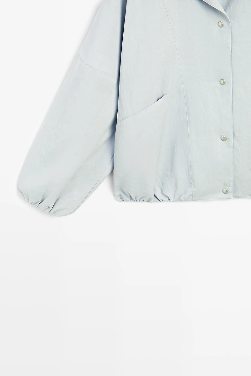 High collar bomber jacket with pocket details
