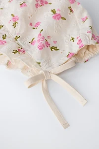 FLORAL EYELET BONNET