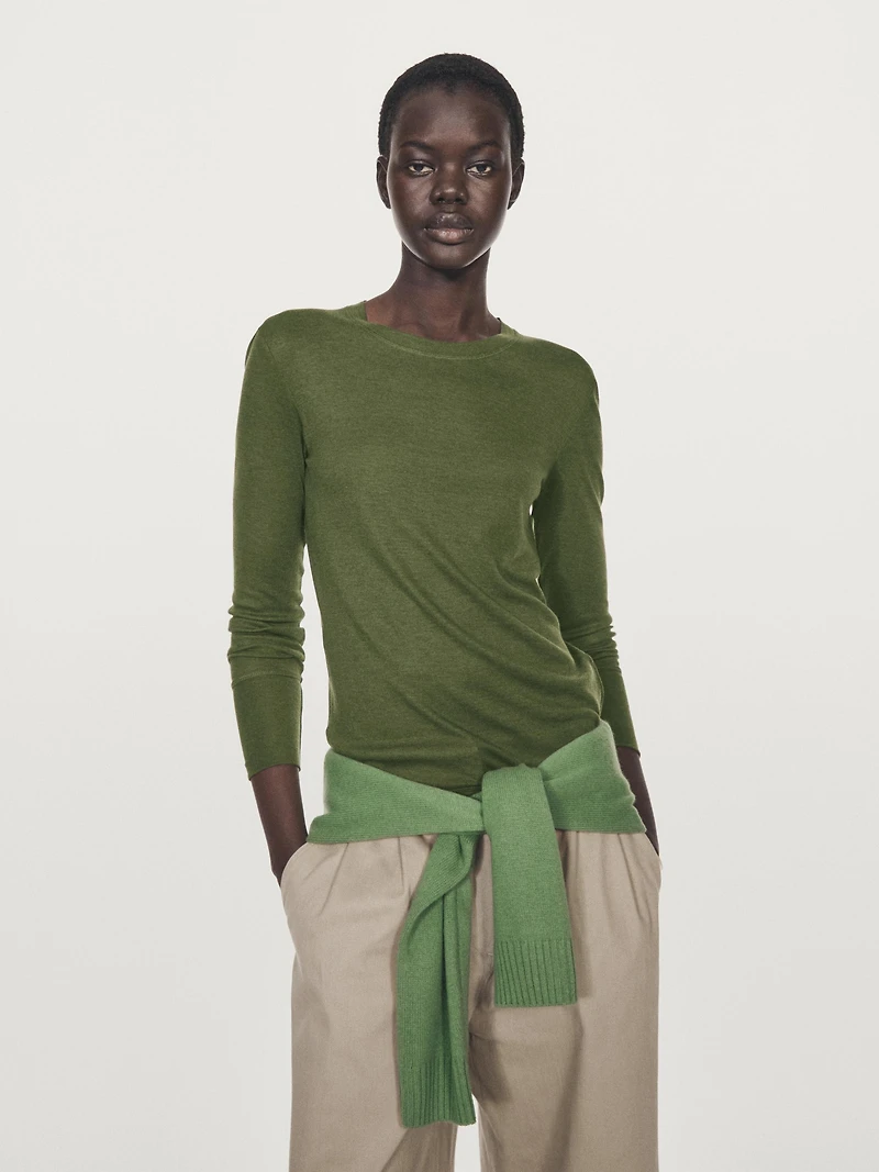 T-shirt manches longues finition bord-côte