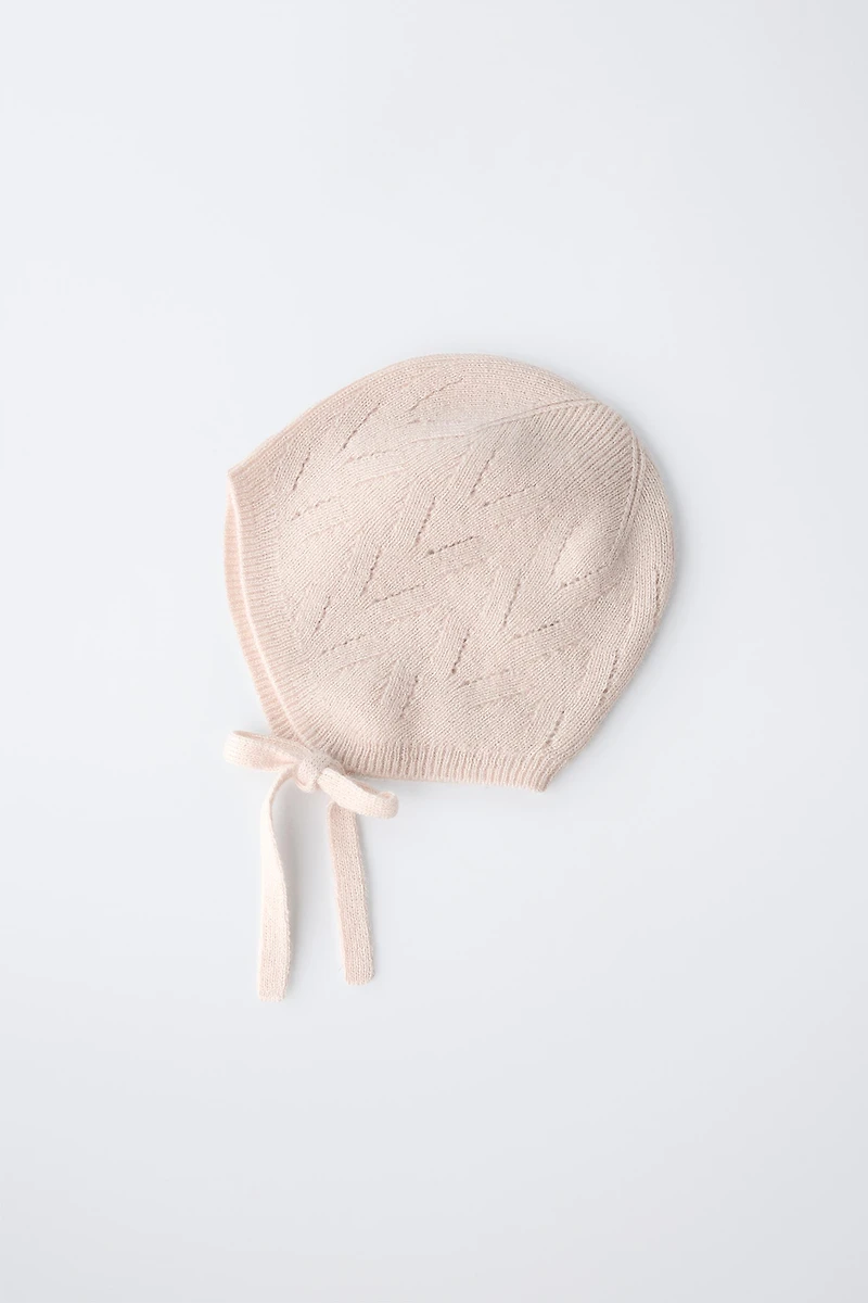 COTTON WOOL BLEND BONNET