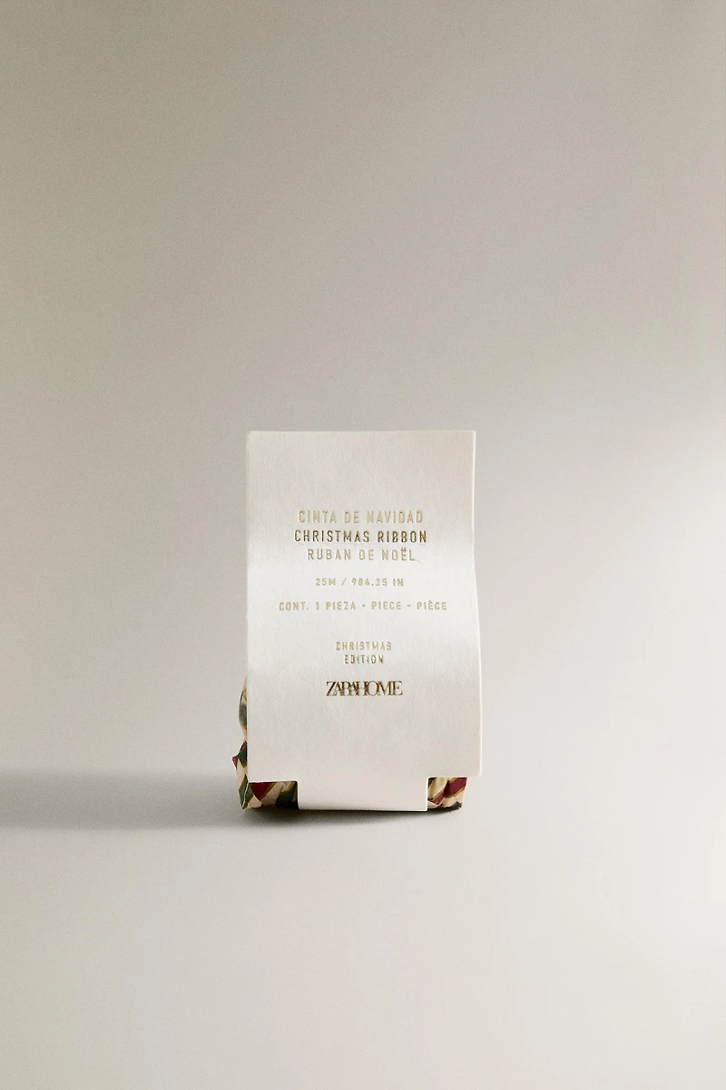 RUBAN PAPIER RAYURES NOËL