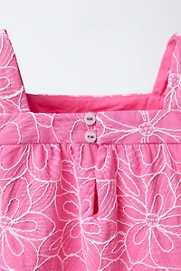 EMBROIDERED FLOWER DRESS