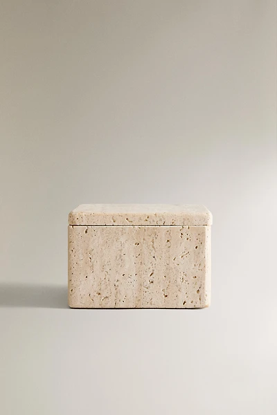BEIGE MARBLE STORAGE BOX