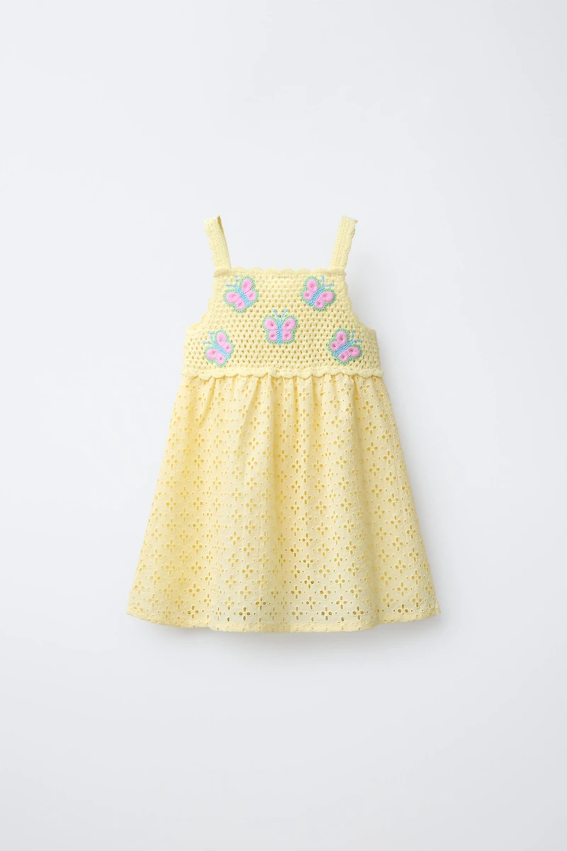 CROCHET BUTTERFLY COMBINATION DRESS