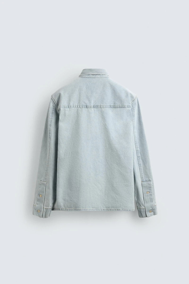 RELAXED FIT WASHED DENIM SHIRT