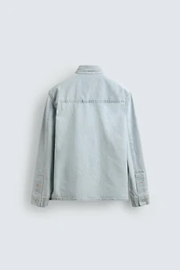 RELAXED FIT WASHED DENIM SHIRT