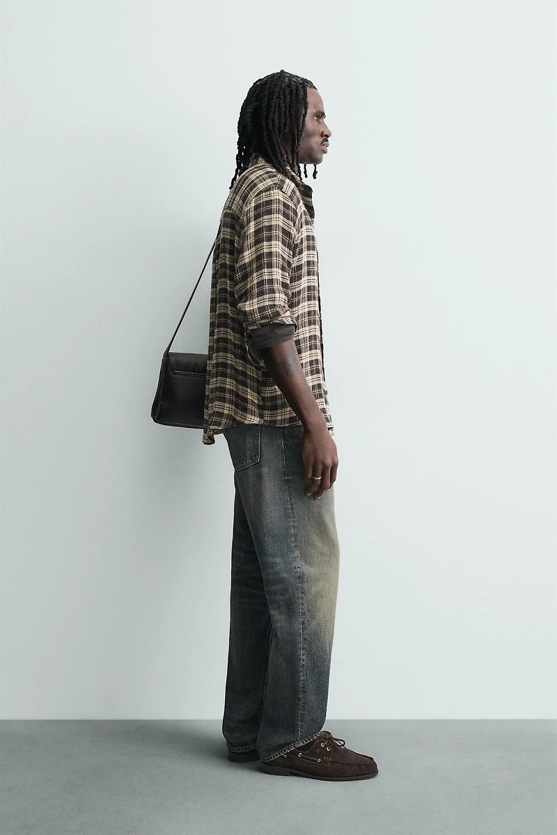 RELAXED FIT PLAID SHIRT