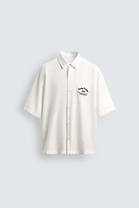 EMBROIDERED FLOWY SHIRT