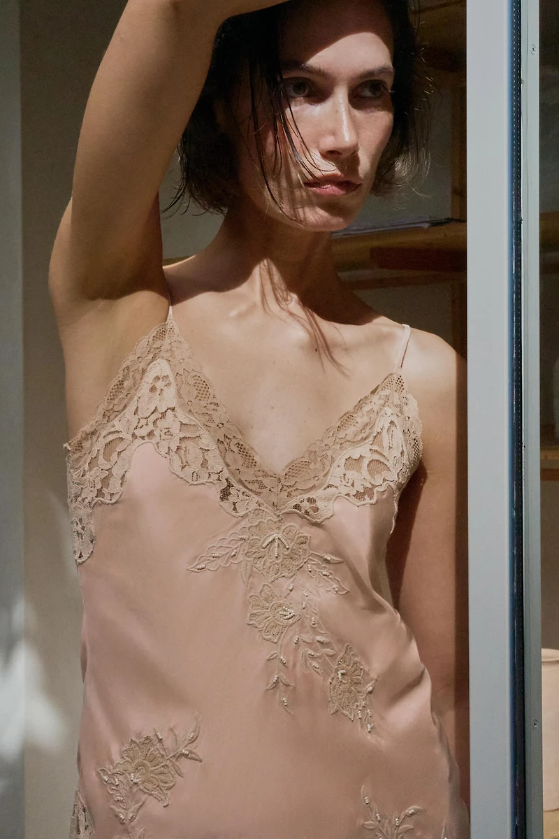 LIMITED EDITION EMBROIDERED BEADED MINI DRESS
