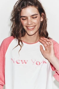FLAMÉ RAGLAN SLEEVE T-SHIRT