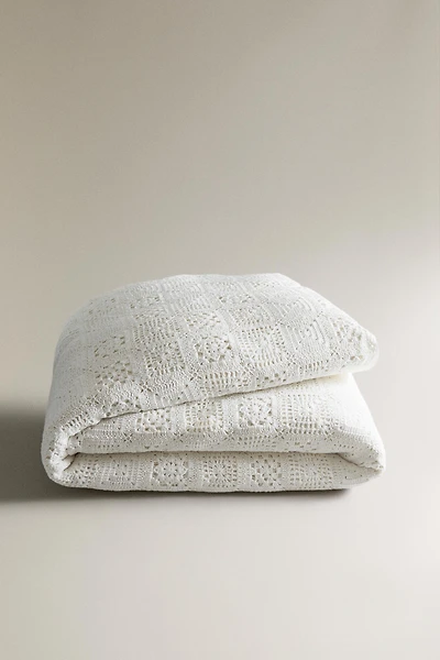 CROCHET PATCHWORK COTTON BEDSPREAD