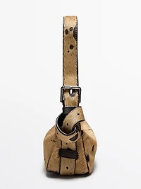 Animal print fur mini bag