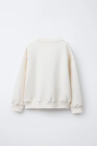 BEADED FLOWER SWEATSHIRT