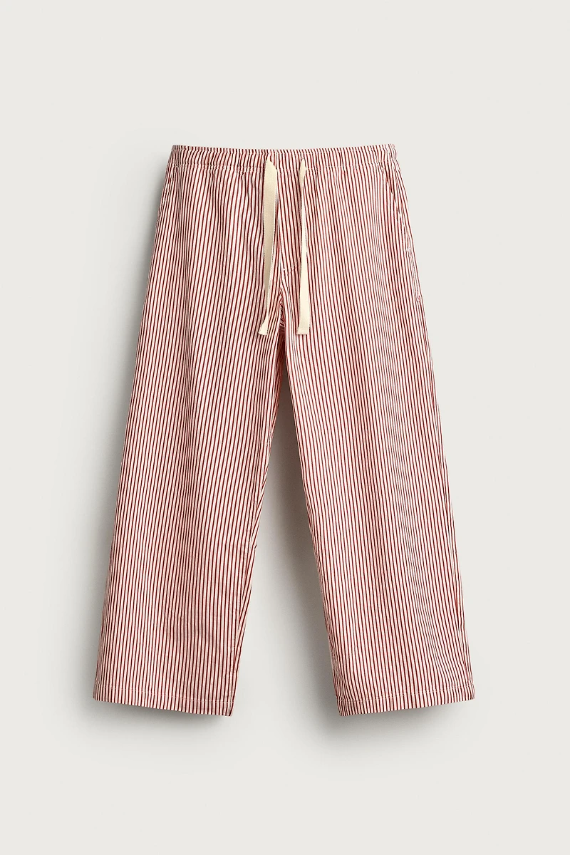 STRIPED BAGGY FIT PANTS