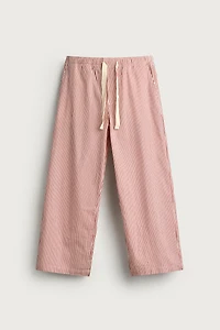 STRIPED BAGGY FIT PANTS