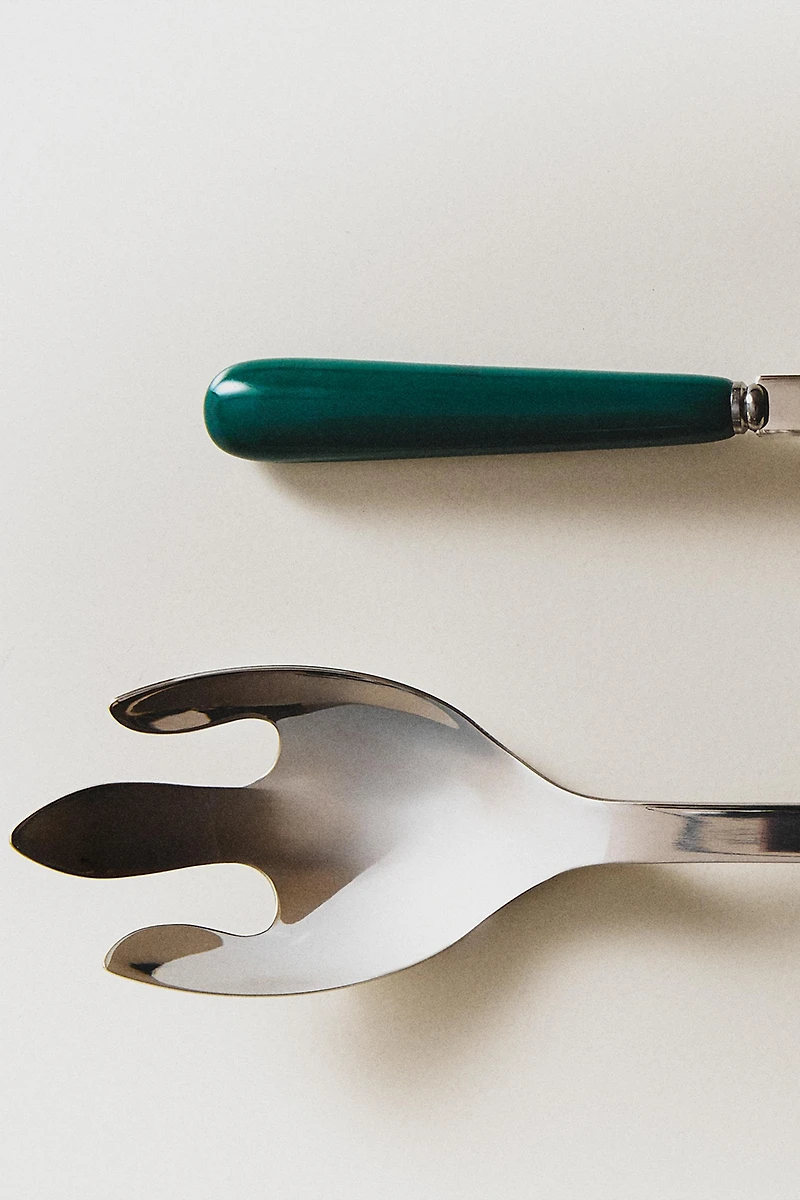 CERAMIC HANDLE SALAD CUTLERY SET (SET OF 2)