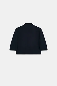 ZW COLLECTION CROPPED SHORT SLEEVE BLAZER