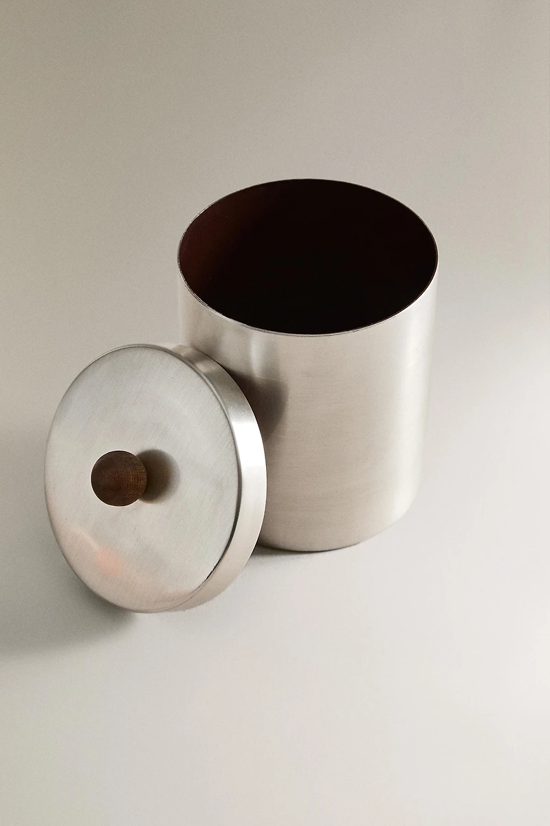 METAL BATHROOM STORAGE JAR