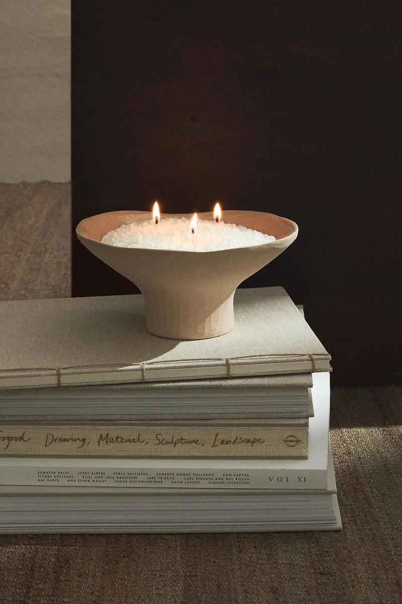 IRREGULAR CERAMIC BOWL WITH STAND