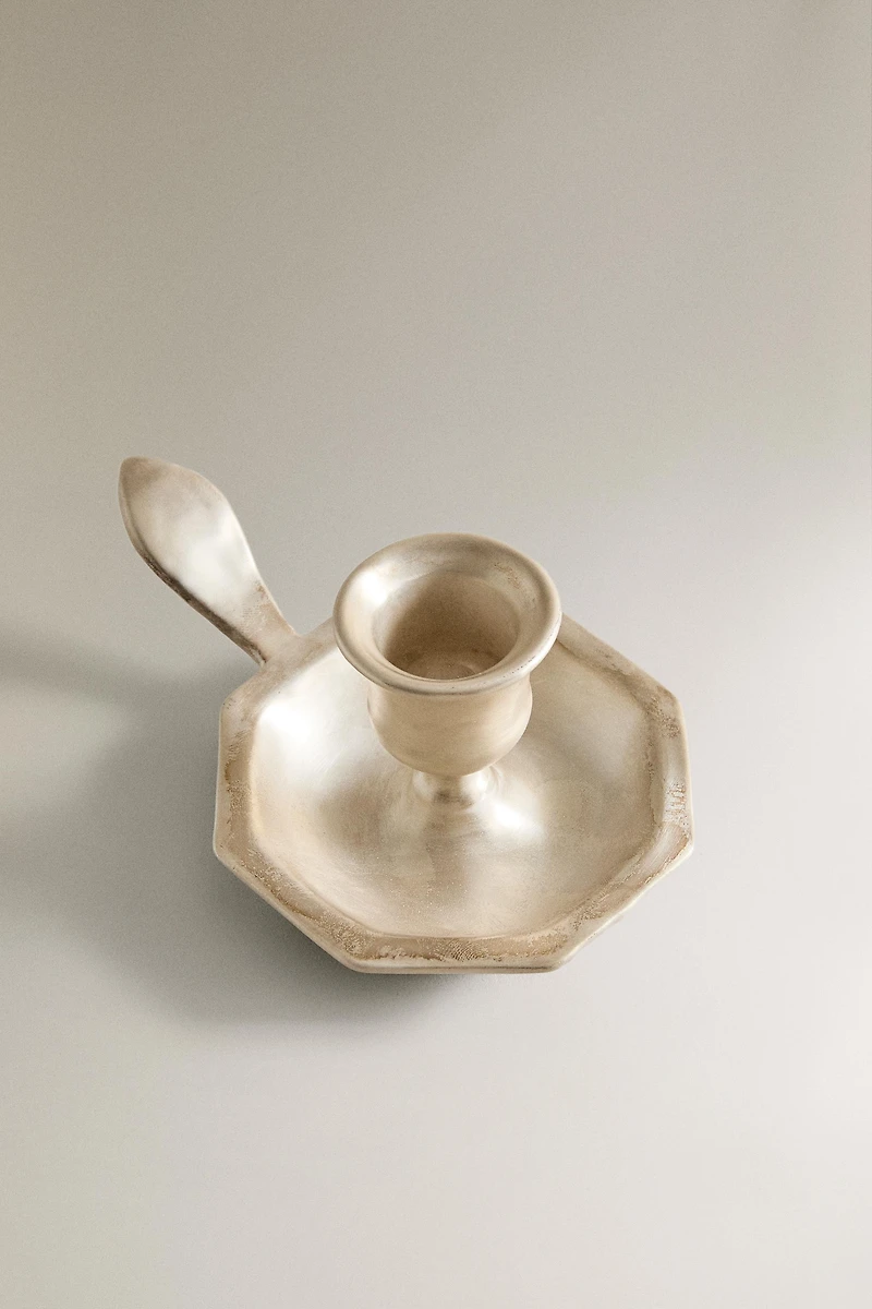 CHANDELIER CÉRAMIQUE ARGENT NOËL