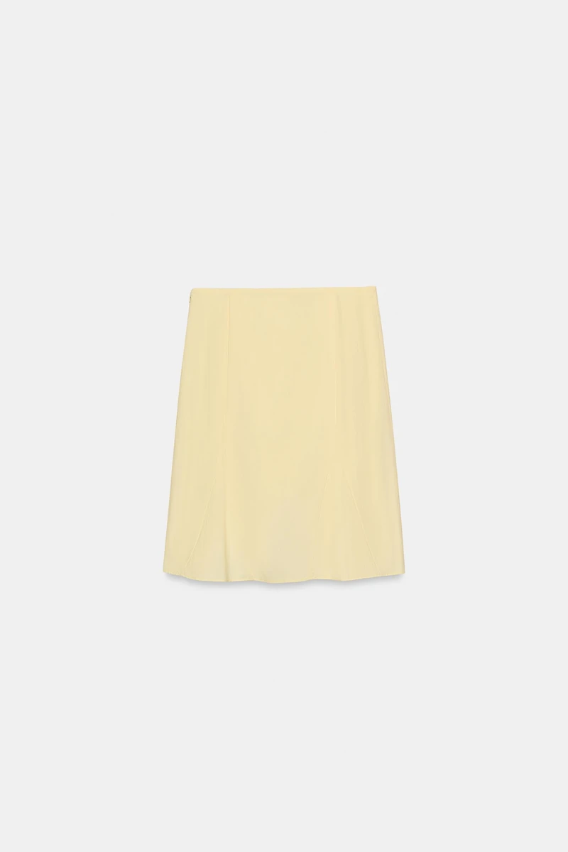 EMBOSSED RUFFLED SKIRT