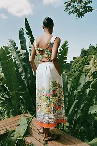 JUPE MIDI CAPE IMPRIMÉE