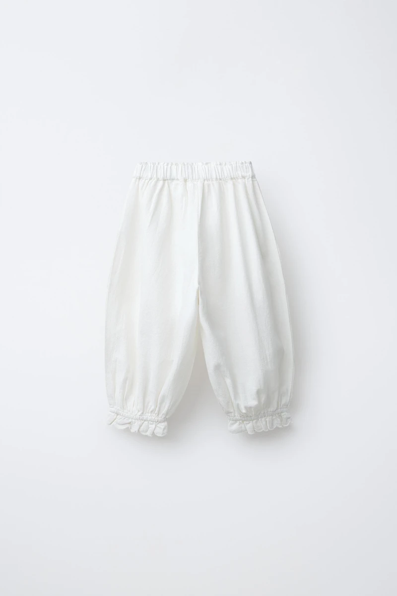 PANTALON JOGGER BRODÉ AVEC COTON ET LIN