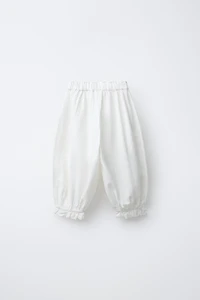PANTALON JOGGER BRODÉ AVEC COTON ET LIN