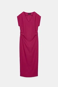 PLEATED MIDI DRESS