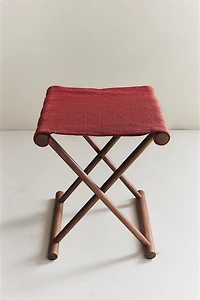 FOLDING ASH WOOD AND COTTON STOOL