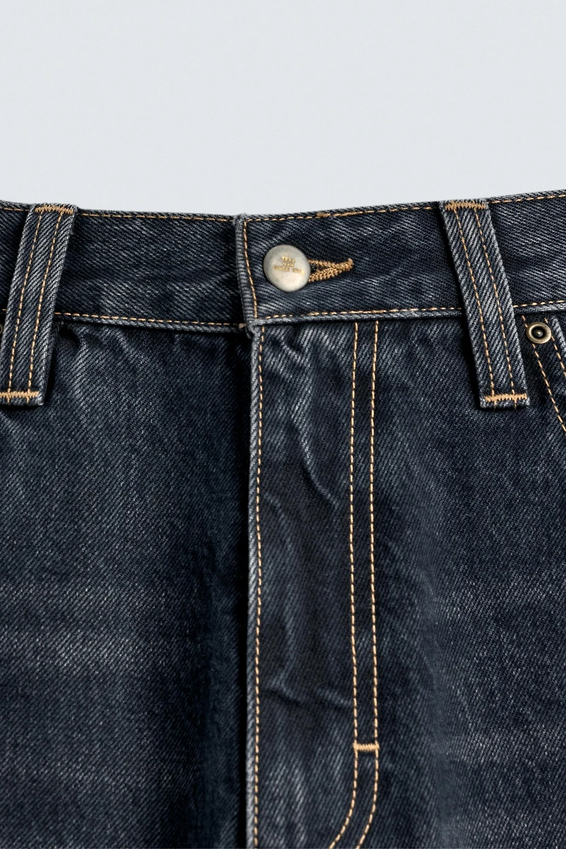 WASHED BALLOON FIT JEANS
