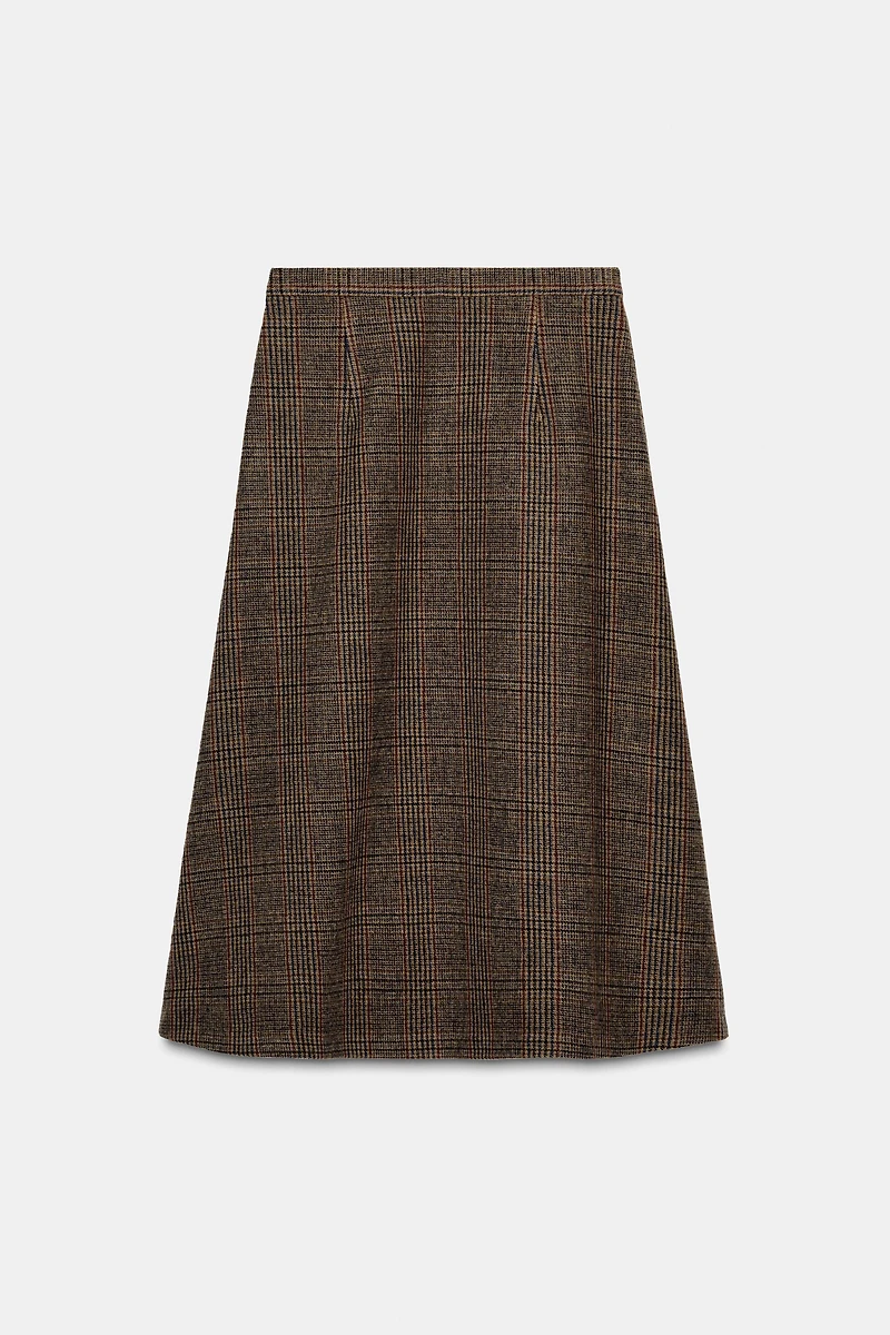 PLAID PLEATED SKIRT WITH WOOL ZW COLLECTION