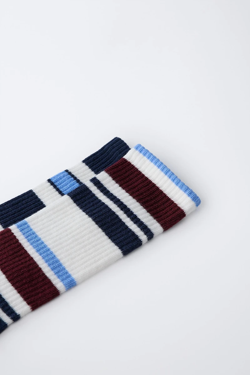 TWO-PACK OF LONG STRIPED SOCKS