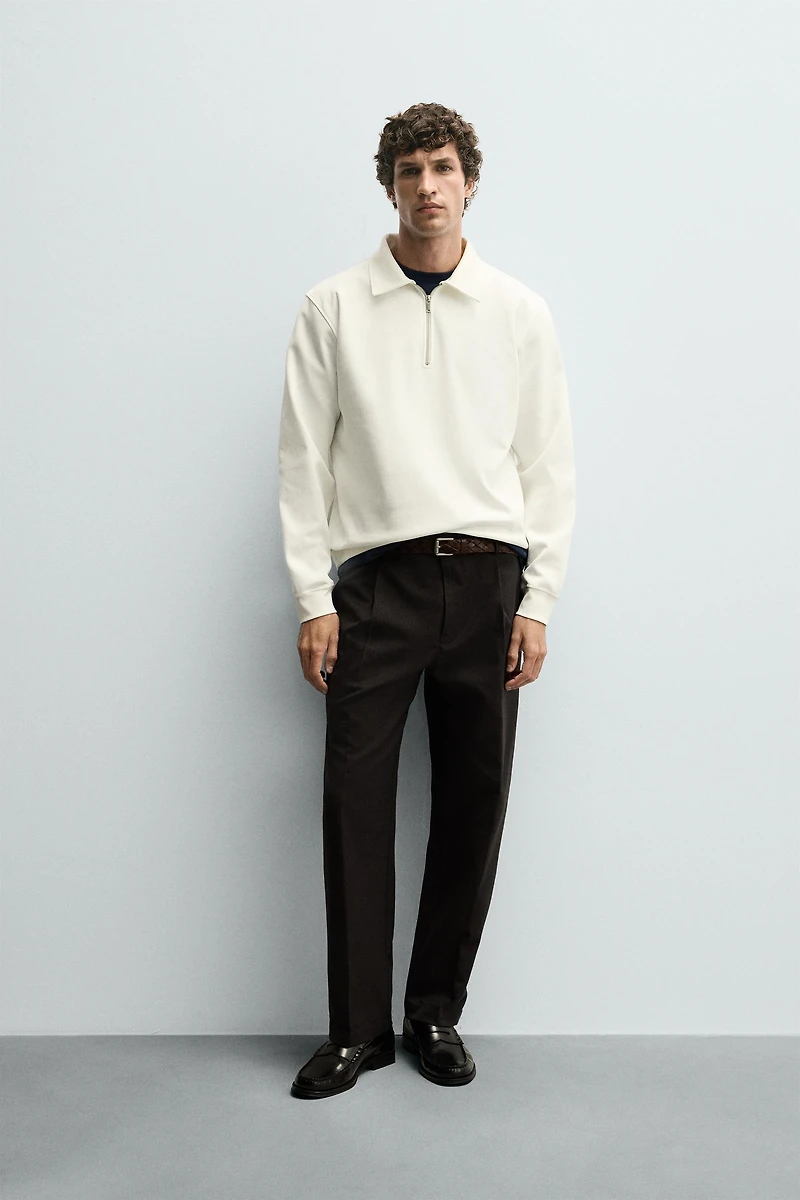 SWEAT POLO INTERLOCK ZIPPÉ