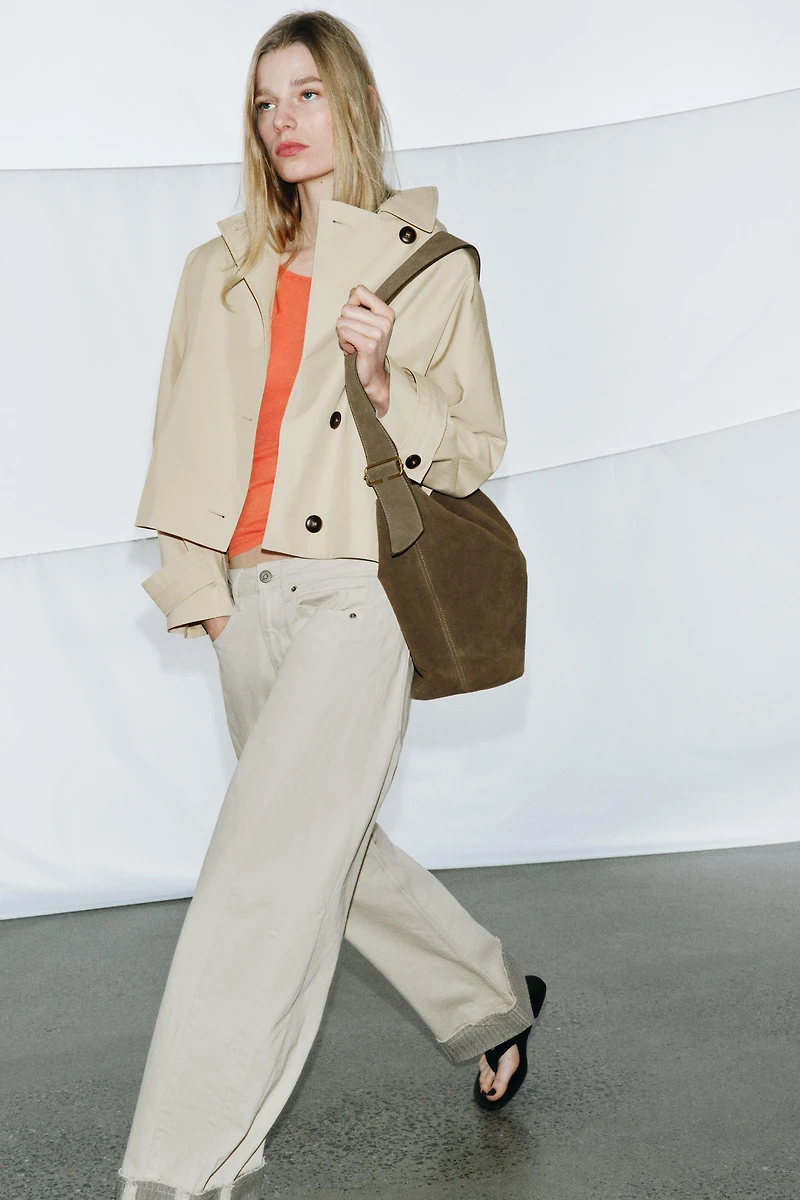 SHORT WATER REPELLENT TRENCH COAT ZW COLLECTION