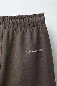 STRAIGHT INTERLOCK PLUSH PANTS
