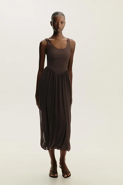 COMBINATION TULLE DRESS