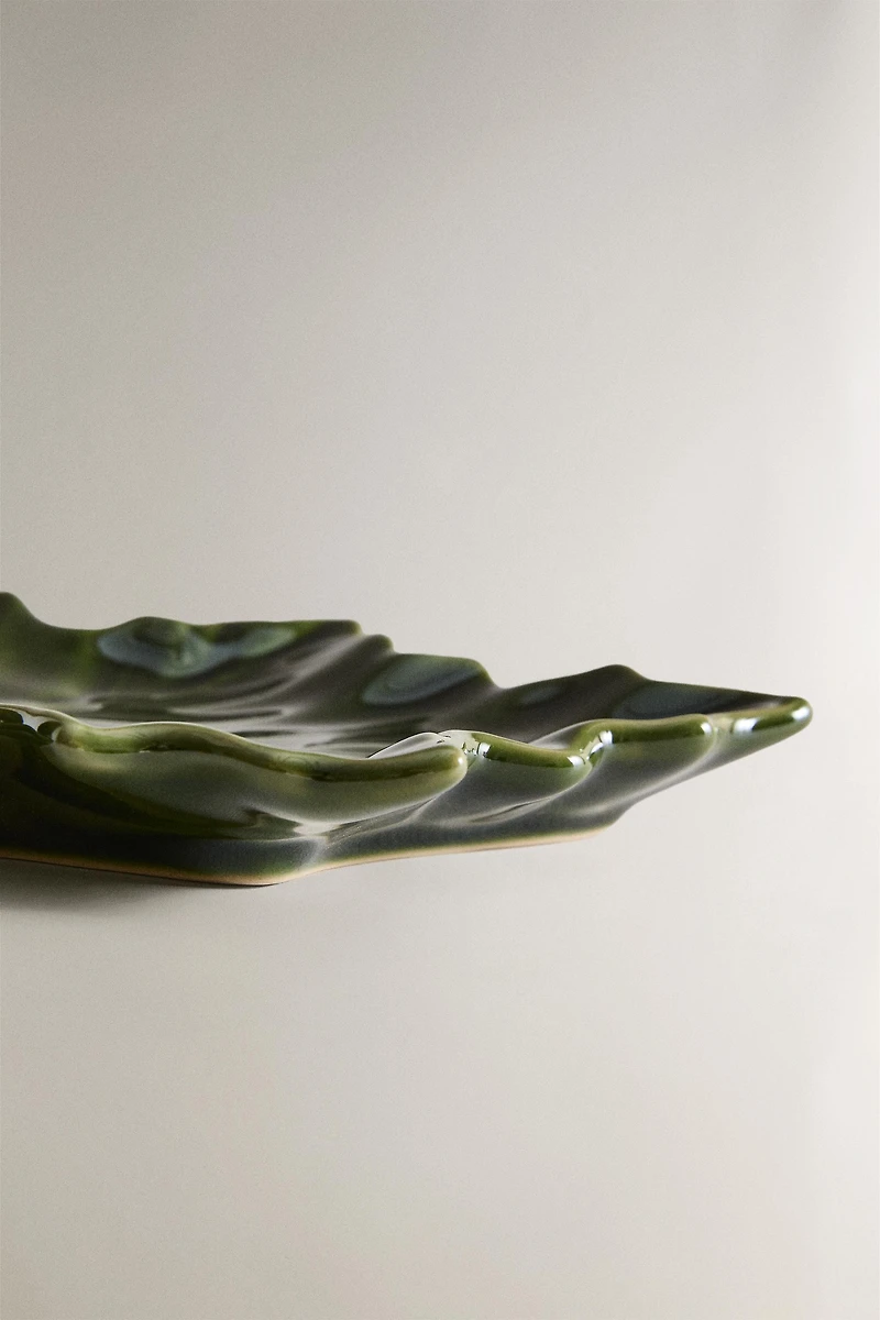STONEWARE MINI LEAF PLATE