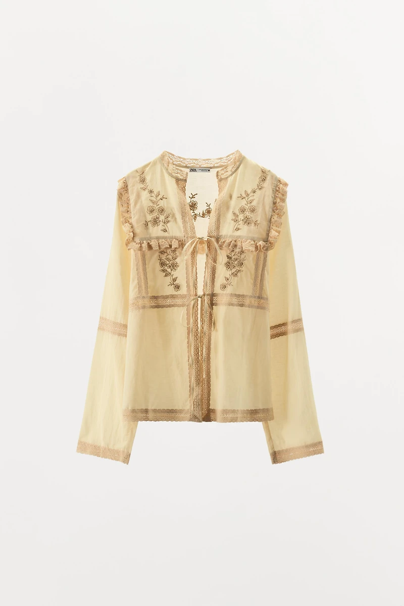 BLOUSE BRODÉE DENTELLE ÉDITION LIMITÉE