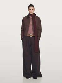 Veste courte avec col en velours côtelé