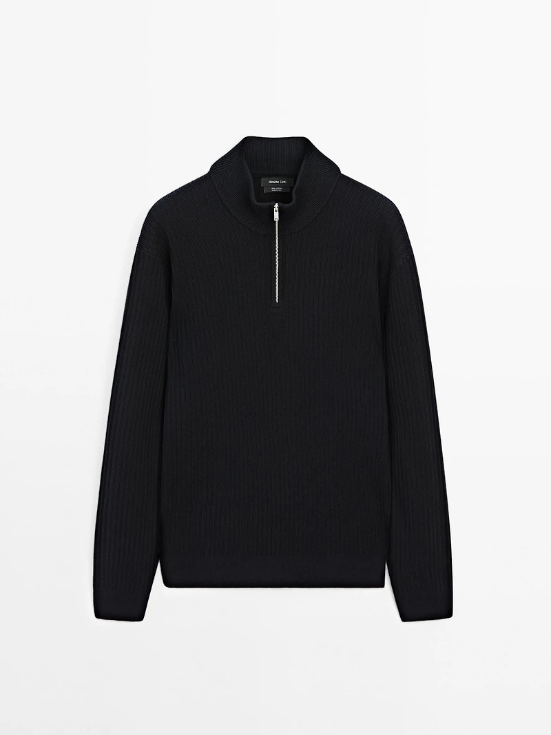 Pull en maille à col camionneur
